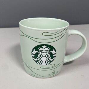 STARBUCKS Holiday 2020 Mug Mint Green Swirl Mermaid Siren Logo Coffee Cup 12 oz